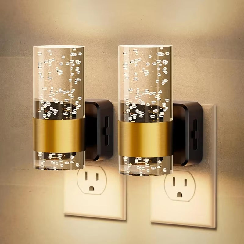 Acrylic Night Light Plug into Wall LED Adjustable Brightness Automatic Night Light for Home Living Room Decorative Wall Lights
