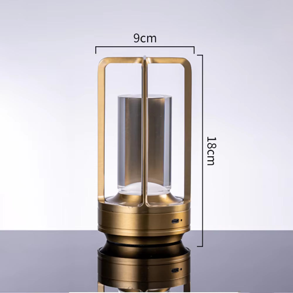 LED Table Lamp Plastic Bedroom Bedside Desk Lamp Rechargeable Touch Dimming Desk Lamp Dining Table Decorative Table Lamp