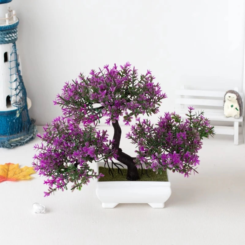 New Artificial Tree Bonsai Simulation Plant Bonsai Garden Dining Table Home Bedroom Decoration Outdoor Fake Plant Decoration