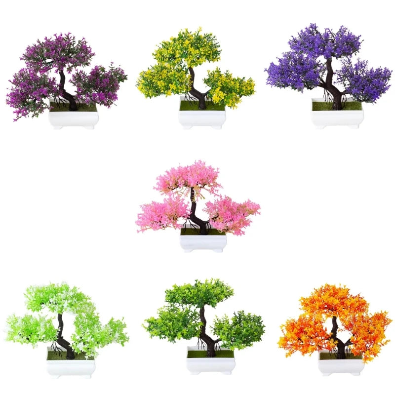 New Artificial Tree Bonsai Simulation Plant Bonsai Garden Dining Table Home Bedroom Decoration Outdoor Fake Plant Decoration