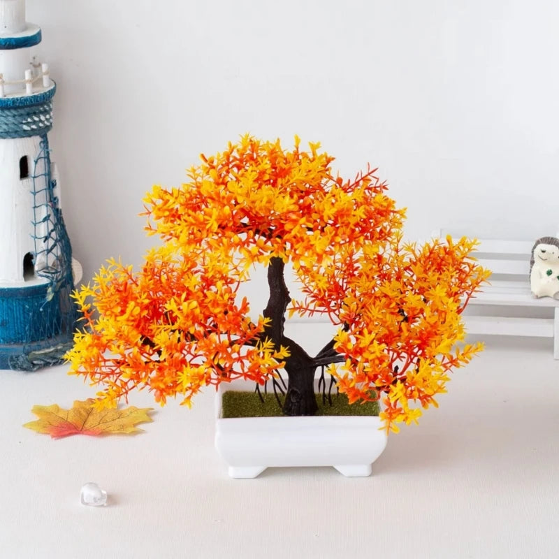 New Artificial Tree Bonsai Simulation Plant Bonsai Garden Dining Table Home Bedroom Decoration Outdoor Fake Plant Decoration