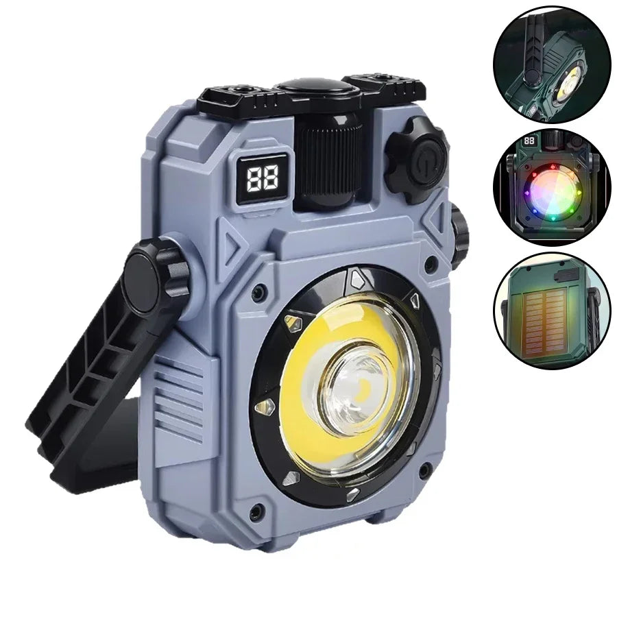 Portable Outdoor Camping Lantern Super Long 4000Mah Battery Rechargeable Emergency Light Strong Magnet Work Light for Repair