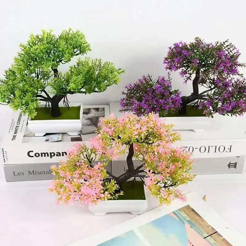 New Artificial Tree Bonsai Simulation Plant Bonsai Garden Dining Table Home Bedroom Decoration Outdoor Fake Plant Decoration