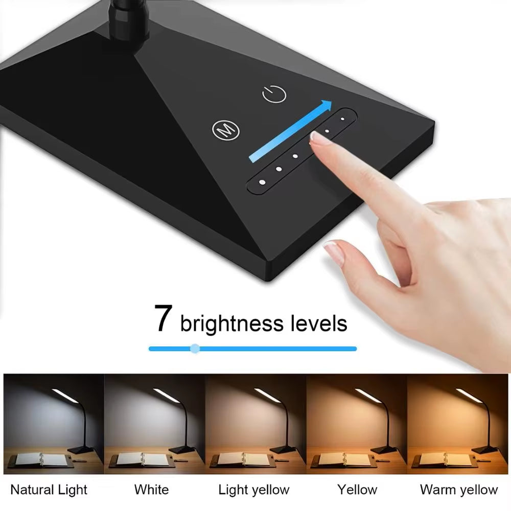 12W 72LED Desk Lamp Flexible Touch Sensor LED Reading Dimmable Lamp Night Light