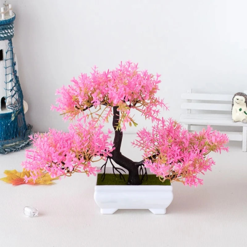 New Artificial Tree Bonsai Simulation Plant Bonsai Garden Dining Table Home Bedroom Decoration Outdoor Fake Plant Decoration