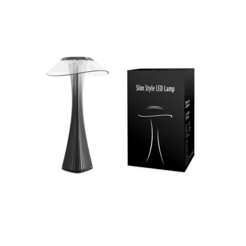 LED Table Lamp USB Charging Dimmable Protection Eyes Smart Touch Switch Bedside Lamps Transparent Crystal Creative Table Light