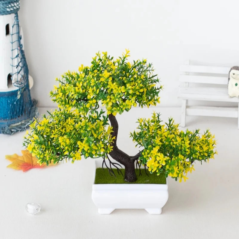 New Artificial Tree Bonsai Simulation Plant Bonsai Garden Dining Table Home Bedroom Decoration Outdoor Fake Plant Decoration