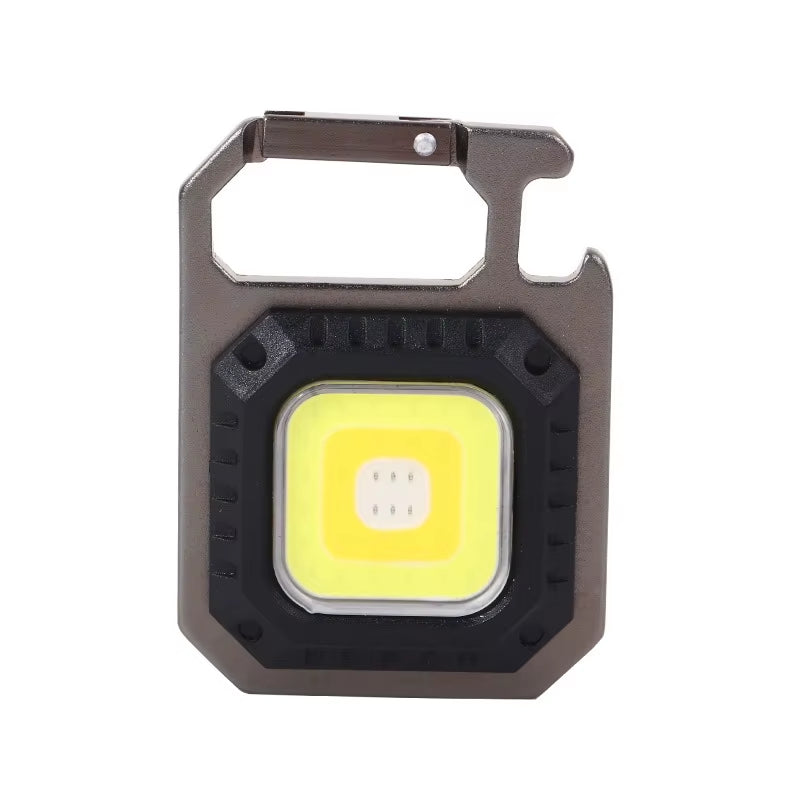 Mini Multifunctional Keychain LED Flashlight USB Rechargeable Portable Flashlight Outdoor Camping Torch Emergency Lantern 500Mah