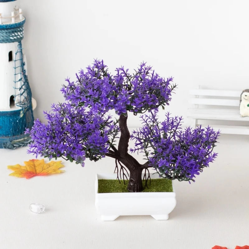New Artificial Tree Bonsai Simulation Plant Bonsai Garden Dining Table Home Bedroom Decoration Outdoor Fake Plant Decoration