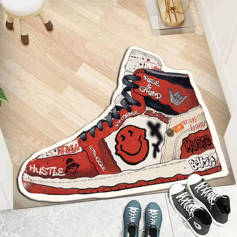 Sneaker Carpet Popular Fashion Rugs Living Room Decoration Bedroom Parlor Children Room Area Rug Mat Soft Flannel Rug and Carpet