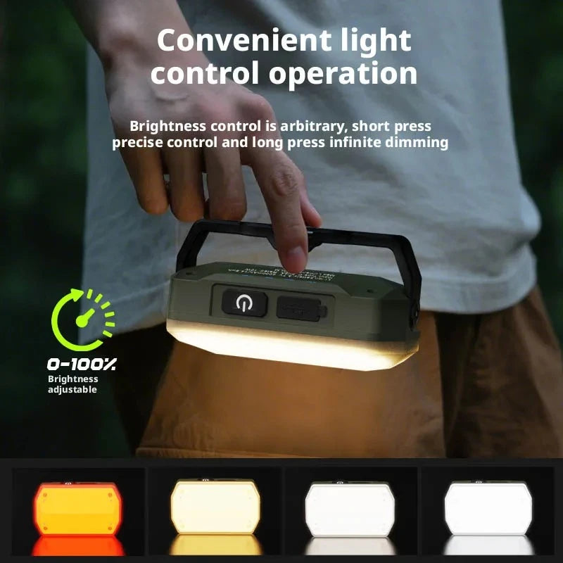 Portable Outdoor Camping Lantern Super Long 4000Mah Battery Rechargeable Emergency Light Strong Magnet Work Light for Repair
