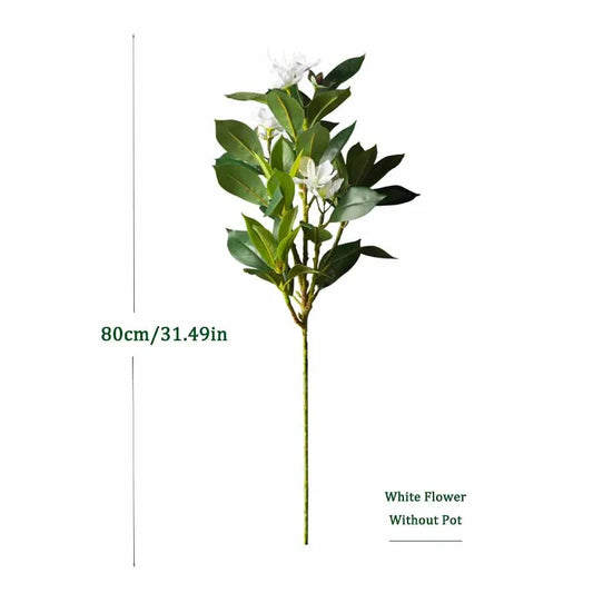 80/120Cm Tropical Artificial Ficus Large Banyan Plants Plastic Fiddle Fig Tree Branch Faux Magnolia Tree for Home Garden Decor