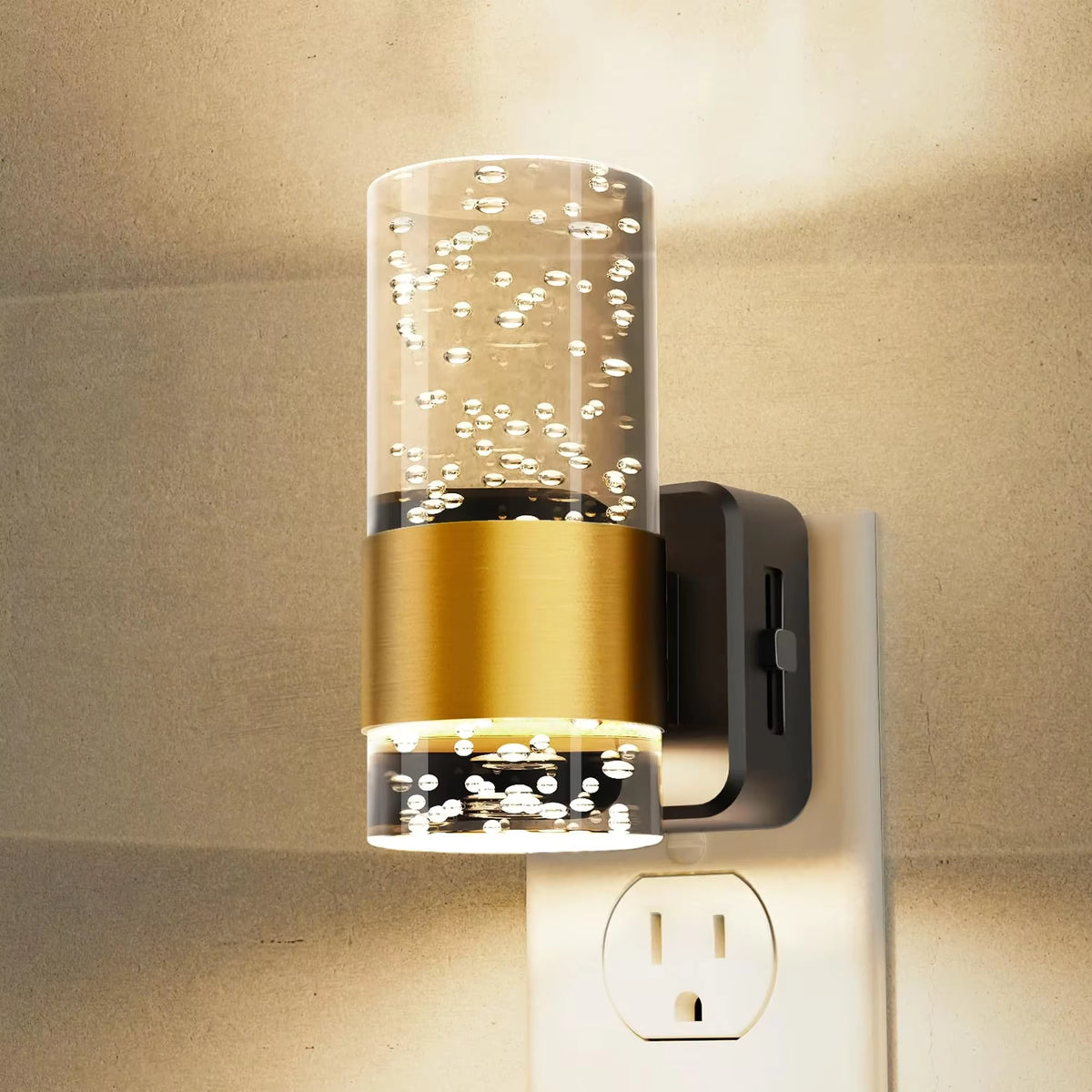 Acrylic Night Light Plug into Wall LED Adjustable Brightness Automatic Night Light for Home Living Room Decorative Wall Lights